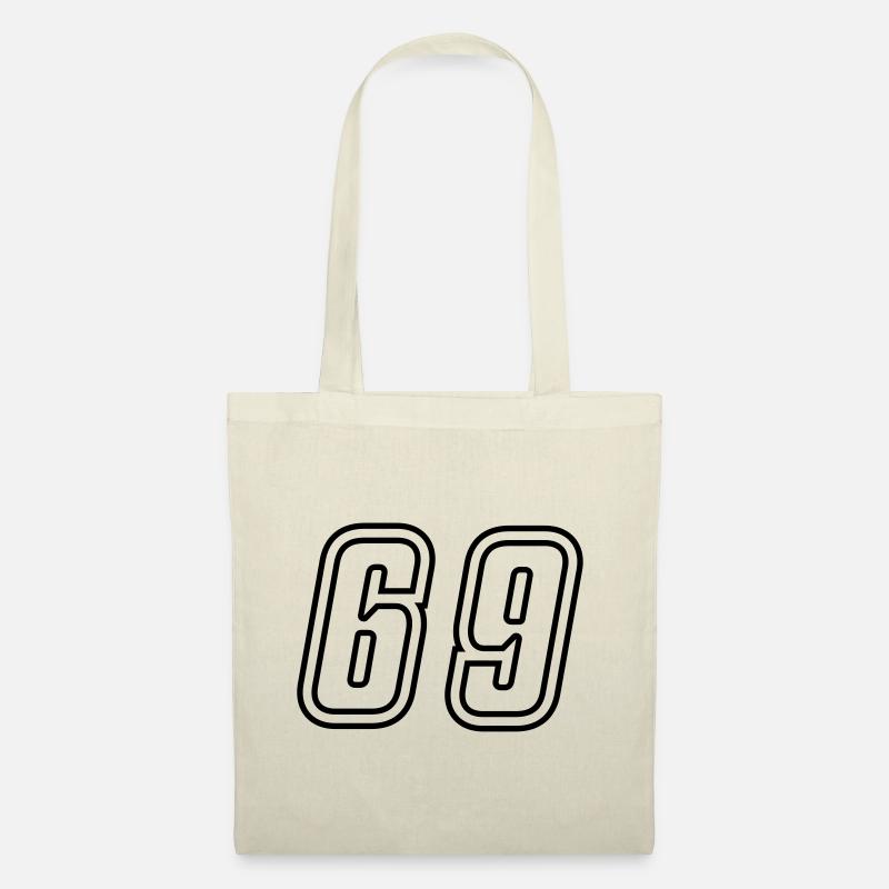 69 Numéro de numéro - Sac en tissu - nature