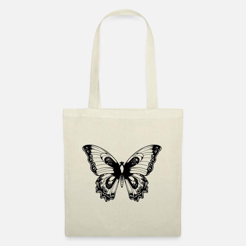 Schmetterling Tattoo - Stoffbeutel - Natur