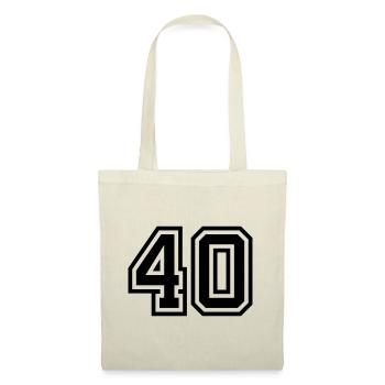 40 Zahl symbol - Stoffbeutel - Natur - Vorne