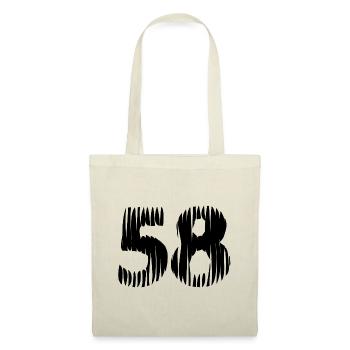 58 Zahl Trikot - Stoffbeutel - Natur - Vorne