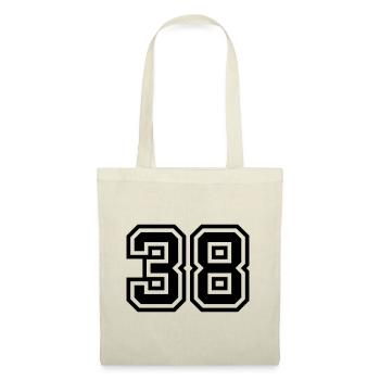 Symbole numérique 38 - Sac en tissu - nature - Devant