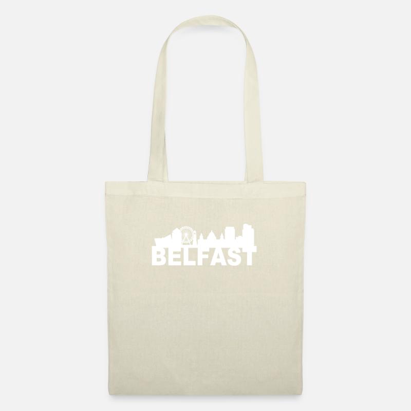 Belfast Großbritannien Skyline Geschenkidee - Stoffbeutel - Natur