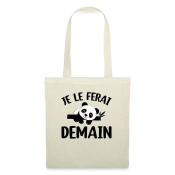 Je Le Ferai Demain - Sac en tissu - nature - Devant