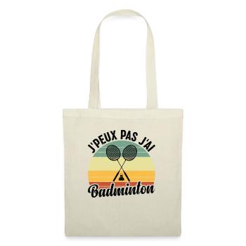 Je Peux Pas J'ai Badminton - Sac en tissu - nature - Devant