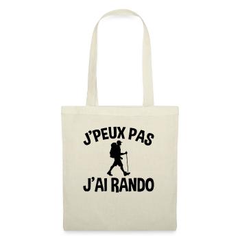 Je Peux Pas J'ai Rando - Sac en tissu - nature - Devant