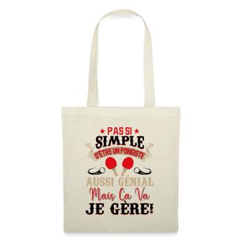 Je Suis Un Pongiste Génial - Sac en tissu - nature - Devant