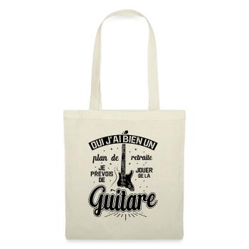 Mon Plan De Retraite C'est Jouer De Guitare - Sac en tissu - nature - Devant