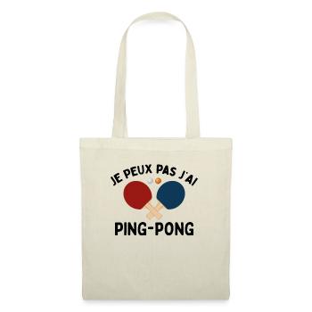 Je Peux Pas J'ai Ping Pong - Sac en tissu - nature - Devant