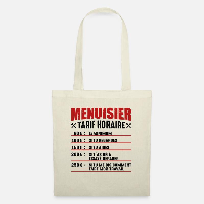 Le Tarif Horaire D'un Menuisier - Sac en tissu - nature