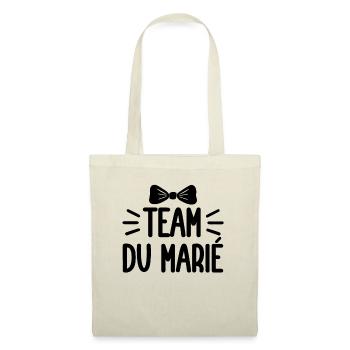 Team Marié Mariage Amour Coeur Love Cadeau Evg - Sac en tissu - nature - Devant