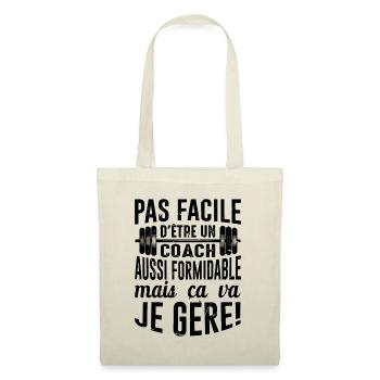 Sport Coach Idée Cadeau Anniversaire Motivation - Sac en tissu - nature - Devant