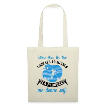Plongée Sous Marine Mer Idée Cadeau Plongeur Océan - Sac en tissu - nature - Devant