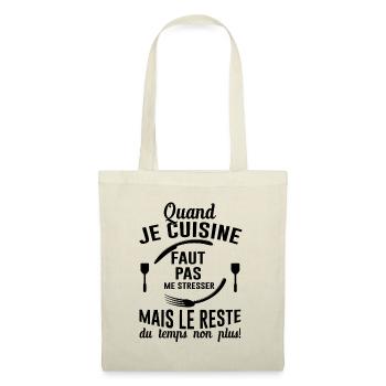 Cuisine Cuisinier Restaurant Cadeau Cuisinière Bbq - Sac en tissu - nature - Devant