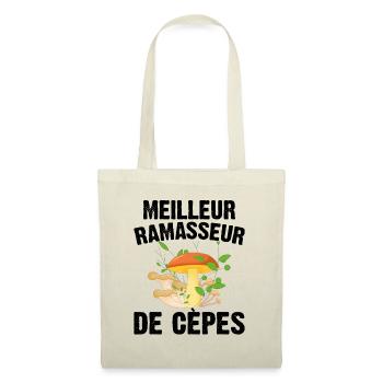 Meilleur Ramasseur De Cèpes Champignon Cadeau Cèpe - Sac en tissu - nature - Devant
