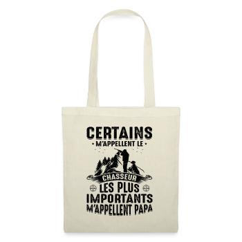 Papa Chasseur Chasser Cadeau Fête Des Pères Cool - Sac en tissu - nature - Devant