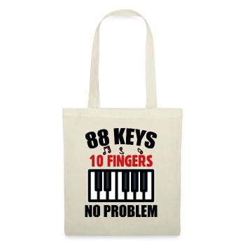 88 Touches Musique Piano Clavier Idée Cadeau Hobby - Sac en tissu - nature - Devant