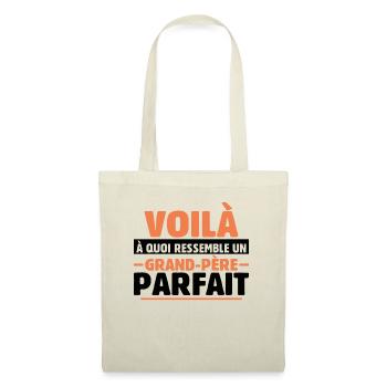 Grand-père Parfait Cadeau Fête Des Pères Papy Papi - Sac en tissu - nature - Devant