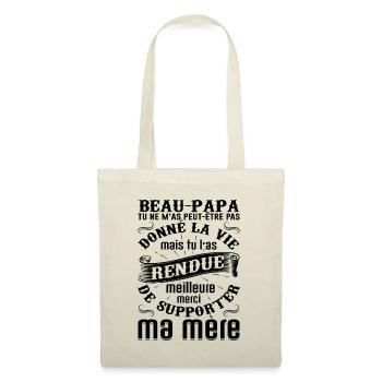 Beau-père Beau Papa Beaupère Beau-papa Amour Bonus - Sac en tissu - nature - Devant