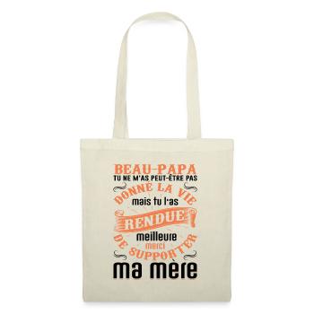 Beau-père Beau Papa Beaupère Beau-papa Amour Bonus - Sac en tissu - nature - Devant