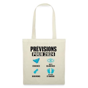 Prévisions Pour 2024 Maman Enceinte Idée Cadeau - Sac en tissu - nature - Devant