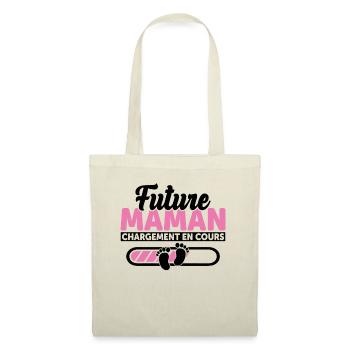 Future Maman Idée Cadeau Enceinte Amour Cool - Sac en tissu - nature - Devant