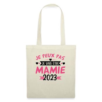 Mamie 2023 Cadeau Enceinte Maman Anniversaire Cool - Sac en tissu - nature - Devant