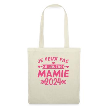 Mamie 2024 Cadeau Enceinte Maman Anniversaire Cool - Sac en tissu - nature - Devant