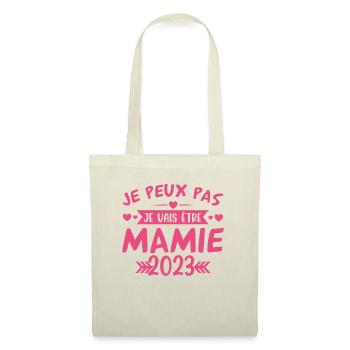 Mamie 2023 Cadeau Enceinte Maman Anniversaire Cool - Sac en tissu - nature - Devant