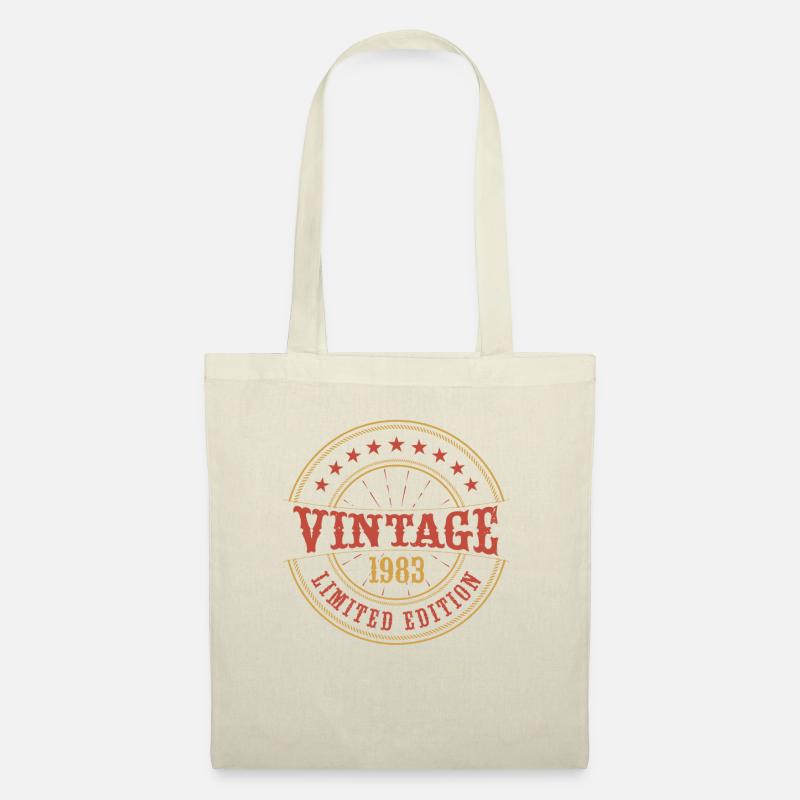 Vintage 1983 Vintage Jubiläum Geschenkidee 1983 - Stoffbeutel - Natur