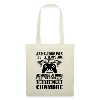Gamer Gaming Joueur De Jeux Vidéo Nerd Console Jeu - Sac en tissu - nature - Devant