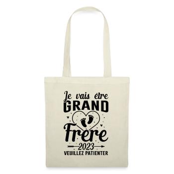 Je Vais Être Grand Frère 2023 - Sac en tissu - nature - Devant