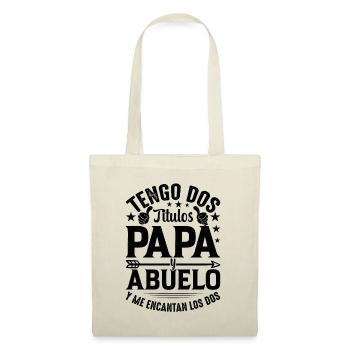 J'ai Deux Titres Papa Et Papou - Sac en tissu - nature - Devant