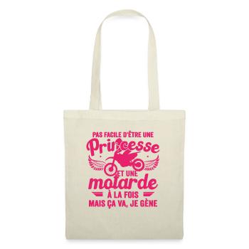 Moto Vélo Vtt Anniversaire Motocross Femme Maman - Sac en tissu - nature - Devant
