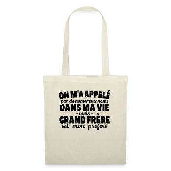 Grand-frère Est Nom Préféré - Sac en tissu - nature - Devant