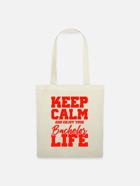 keep calm bachelor - Stoffbeutel - Natur