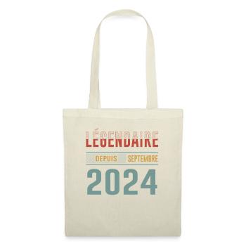 Légendaire Depuis Septembre 2024 Anniversaire - Sac en tissu - nature - Devant