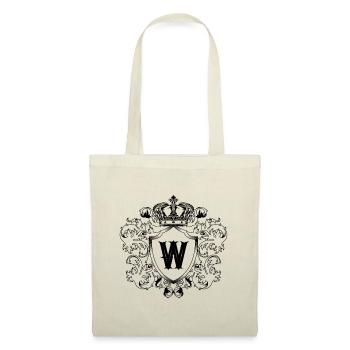 W Buchstabe Wappen - Stoffbeutel - Natur - Vorne