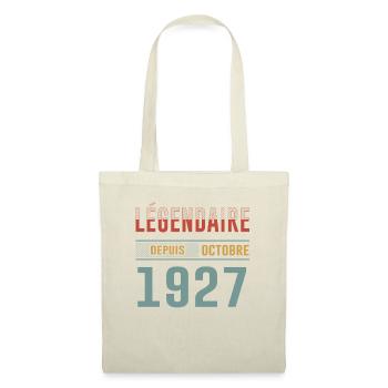 Légendaire Depuis Octobre 1927 Anniversaire - Sac en tissu - nature - Devant