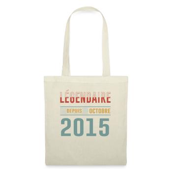 Légendaire Depuis Octobre 2015 Anniversaire - Sac en tissu - nature - Devant