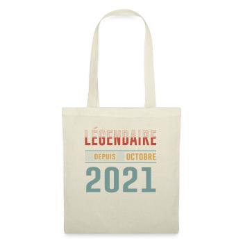 Légendaire Depuis Octobre 2021 Anniversaire - Sac en tissu - nature - Devant