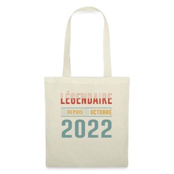 Légendaire Depuis Octobre 2022 Anniversaire - Sac en tissu - nature - Devant
