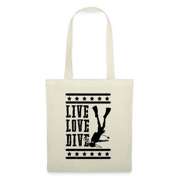 Life Love Plongée - Sac en tissu - nature - Devant