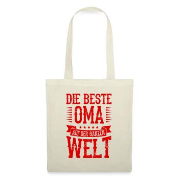 Beste Oma der Welt - Stoffbeutel - Natur - Vorne
