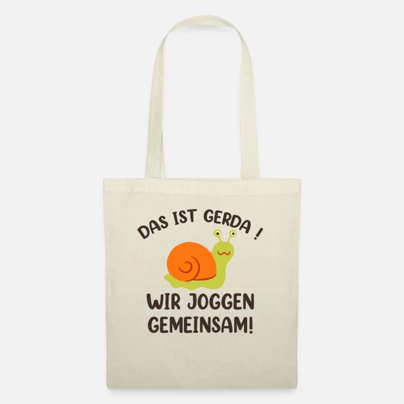 Das Ist Gerda Wir Joggen Gemeinsam - Stoffbeutel - Natur