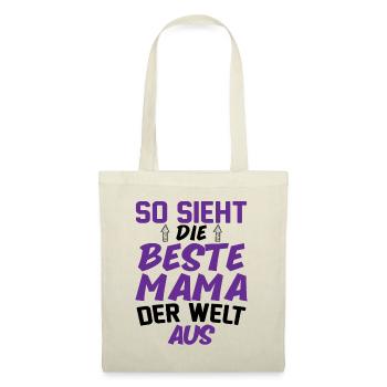 So Sieht Die Beste Mama Der Welt Aus - Stoffbeutel - Natur - Vorne