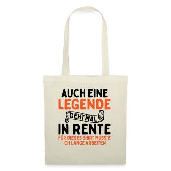 Auch Eine Legende Geht In Rente - Stoffbeutel - Natur - Vorne