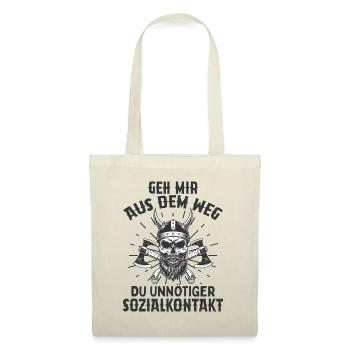 Geh Mir Aus Dem Weg Du Unnötiger Sozialkontakt - Stoffbeutel - Natur - Vorne
