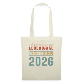 Légendaire Depuis Décembre 2026 Anniversaire - Sac en tissu - nature - Devant