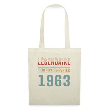 Légendaire Depuis Février 1963 Anniversaire - Sac en tissu - nature - Devant