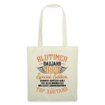 OLDTIMER 1991 LUSTIG 31 JAHRE GEBURTSTAG GESCHENK - Stoffbeutel - Natur - Vorne